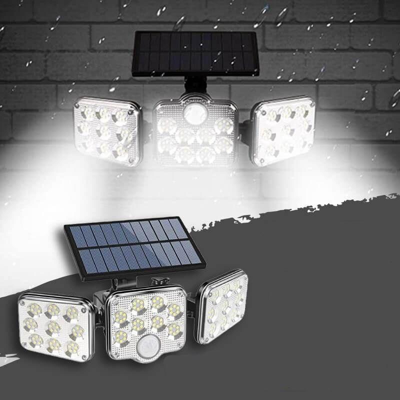 Triple LED murale solaire