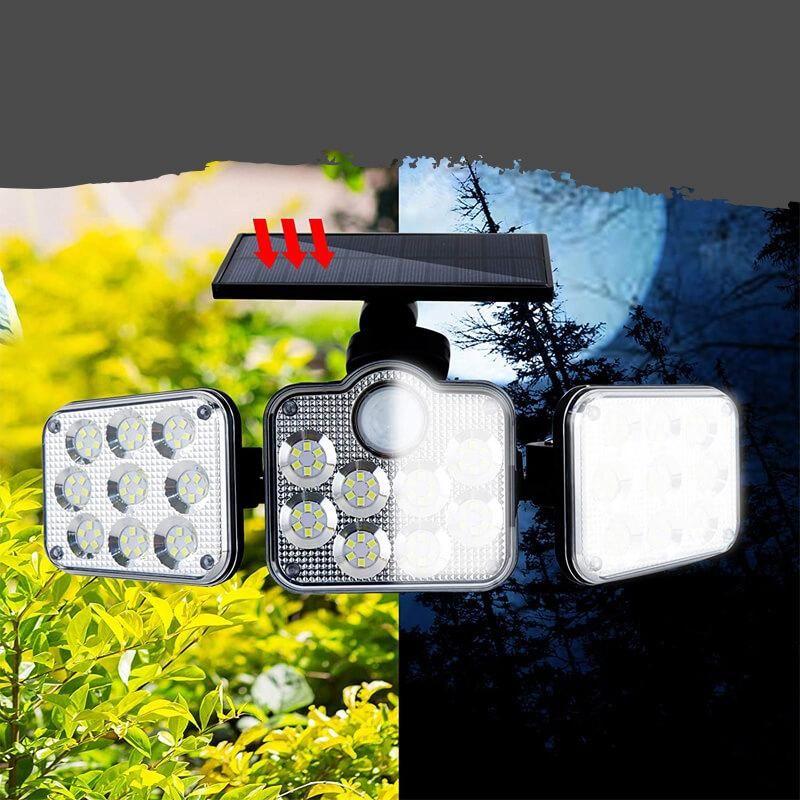 Triple LED murale solaire